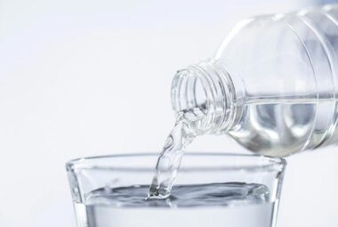 fresh alkaline water in a glass