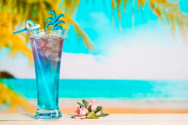 blue drink in summer