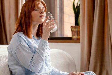 woman ignores side effect of alkaline water